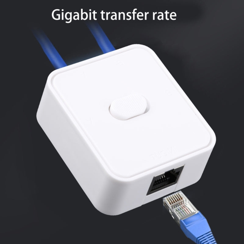 2-Port RJ45 Network Switcher Gigabit Network Splitter Power-Free Internal External Network Switch Adapter 2-Port RJ45 Network Switcher Gigabit Network Splitter Power-Free Internal External Network Switch Adapter